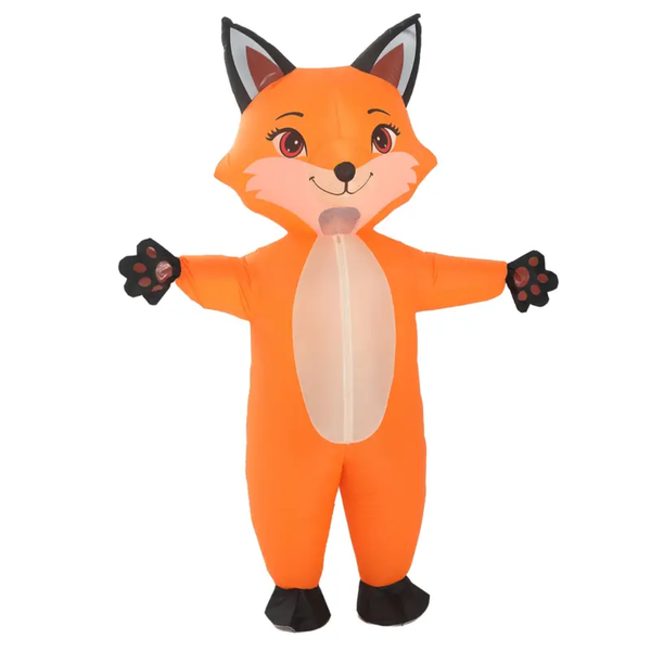 Inflatable Fox Costume for Adults - Orange &amp; Black Furry