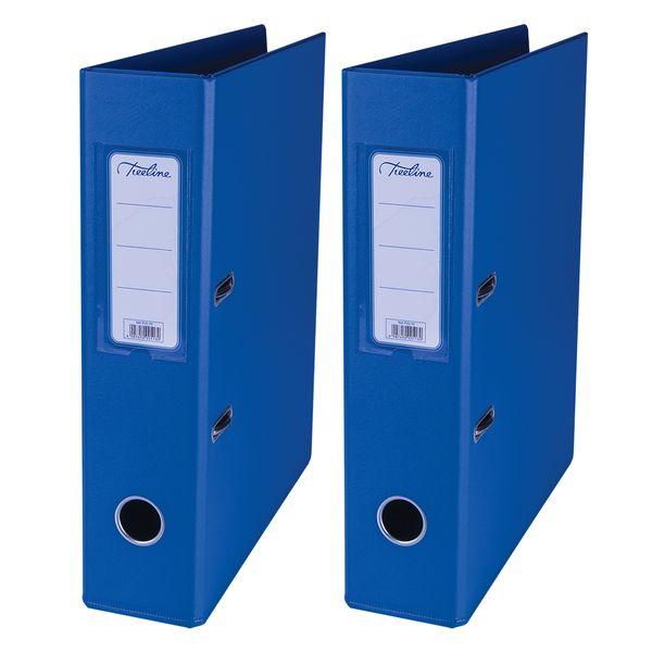 Treeline PVC 70 A4 PVC Lever Arch File - Blue - Pack of 2