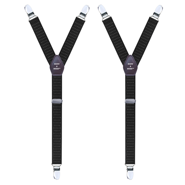 M&amp;W Shirt Stay Garters - Suspenders for Shirts - Elastic Straps - 2 Pack