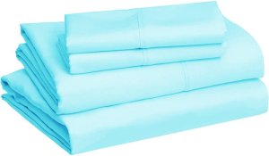 Wonder Towel Luxury Wrinkle Resistant Double Sheet Set 4 pcs Duck Egg Blue
