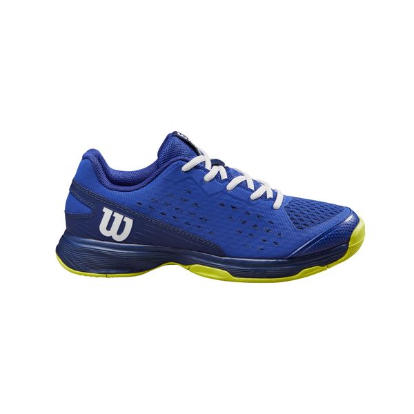 Wilson Junior Rush Pro Bluing / Blue Print / Safety Yellow Tennis Shoe