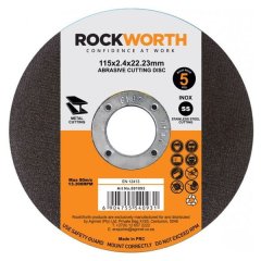 Rockworth - Cutting Disc Steel 115X3.0mm 5Pack - 2 Pack