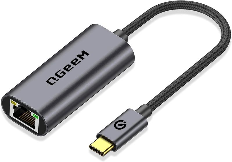 USB C to Ethernet Adapter, QGeeM Gigabit Ethernet to USB Type C