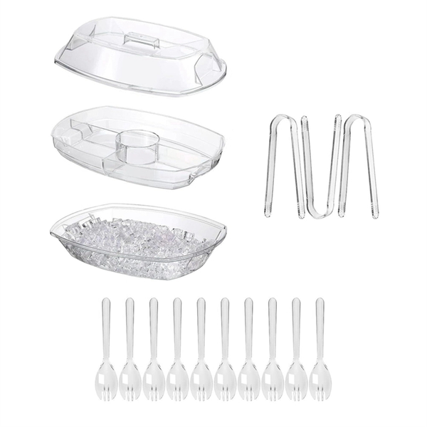 Ice Serving Trays For Parties With Lid Tray With Ice Underneath