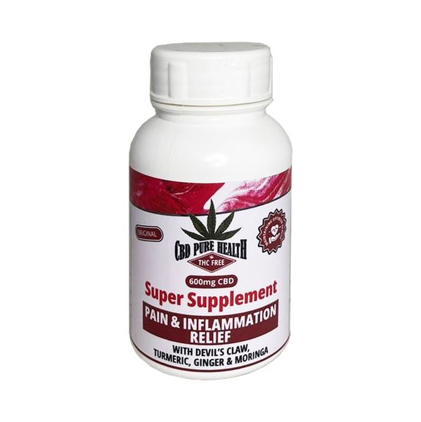 CBD 600mg Pain &amp; Inflammation Relief Supplement with Devil's Claw - 30