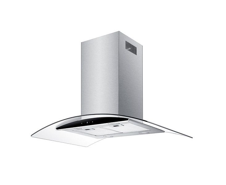 Falco - 90CM AR-90-809 ISLAND CURVED GLASS EXTRACTOR FAN