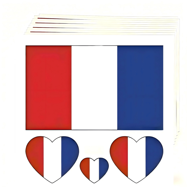 50 pieces of waterproof French flag stickers - World Cup fan items