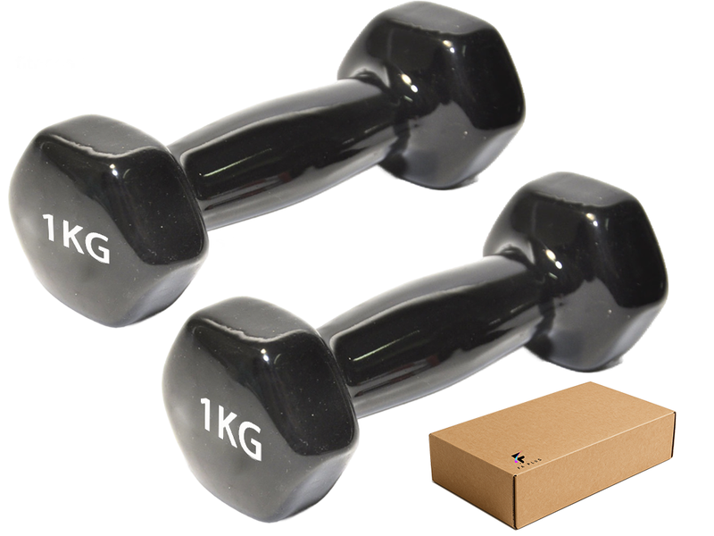 FA PLUS Neoprene Coated Workout Dumbbells for Fitness &amp; Exercise - Set of 2