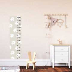 Small Daisies Height Chart Wall Sticker