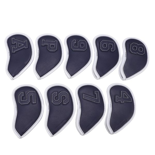 9pc Iron Headcovers Blue Set