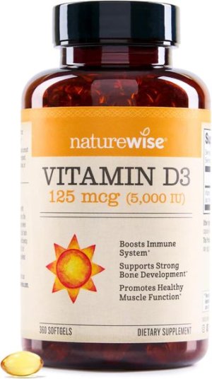 NatureWise Vitamin D3 5000iu 1 Year Supply - 360 Softgels