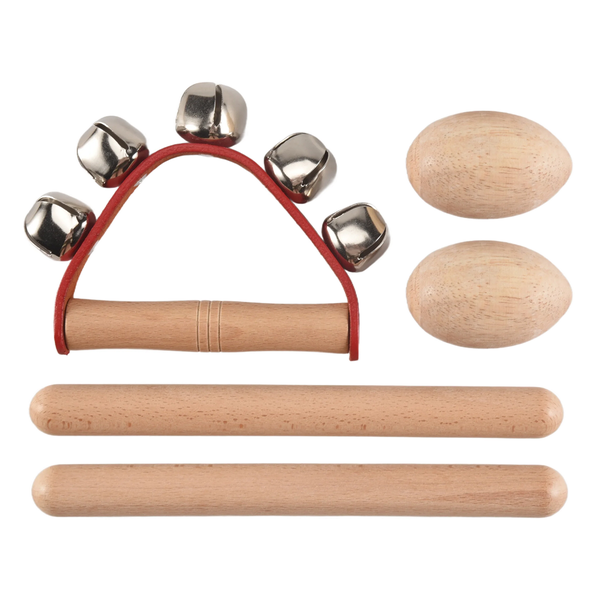 Musical Percussion Instrument Set,Rhythm Sticks + Wood Egg Shakers