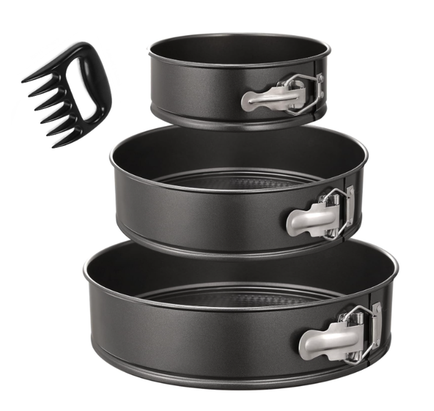 Expees 3-Piece Leakproof Springform Pan Set + Meat Claw