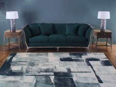 200cm by 150cm - Modern 3D Geometric Design Area 13 Rug Blue