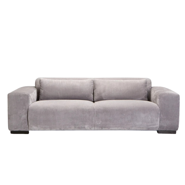 Comfy Home Furnitures - Lucas Corduroy 3 Seater Sofa Light Grey