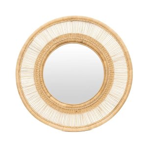 Malawi Cane Round Mirror