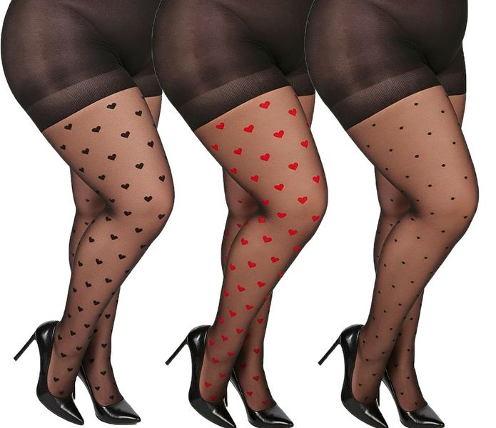 Large-Sized Polka Dot Tights With Anti-Snagging Seamless Full Pantyhose