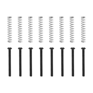 8 Pcs M2.5x32MM Electric Guitar Adjust Height Screw and Spring Black