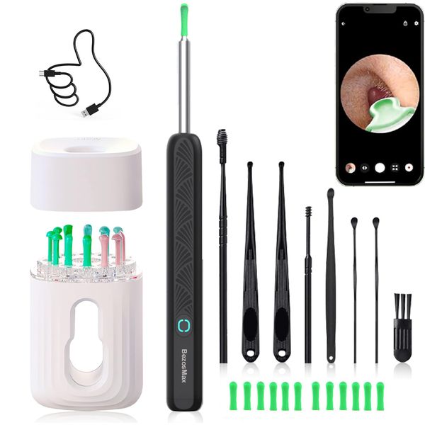 BezosMax Ear Wax Removal Tool with HD Camera, LED Lights and Storage Case