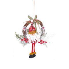 Christmas Decorations Wreath Door Hanging Pine Needle Ornament