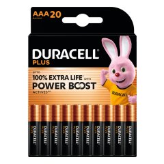 Duracell Plus Power Boost Alkaline Batteries AAA 1.5V - 20 Pack