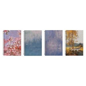 Inspirational Message A5 Spiral Notebooks - Set of 4 Designs
