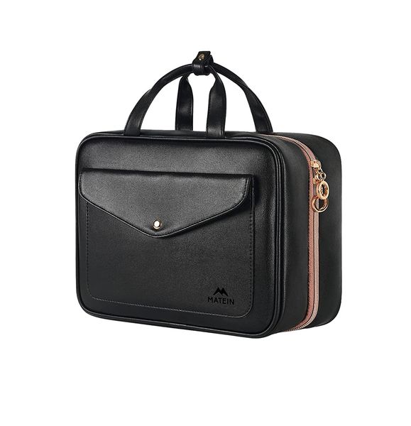 Large PU Hanging Toiletry Bag Waterproof Cosmetic Bag Travel Organizer