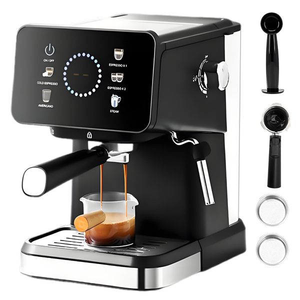 Coffee Machine Espresso Coffee Maker Touch Screen Hot &amp; Cold Extraction