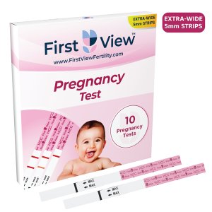 FirstView 5mm Extra-Wide Pregnancy Test Strips - 10 hCG Tests