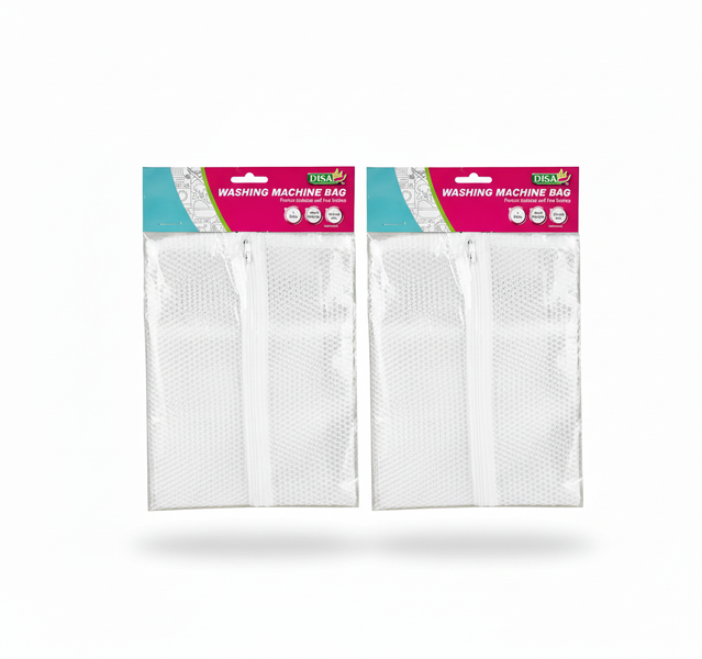 Disa Nylon Washing Machine Bag 50x40cm for Delicate Garments - 2 Pack