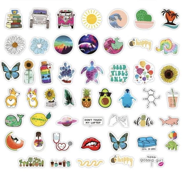 Summers Graphic Stickers - 50 pieces