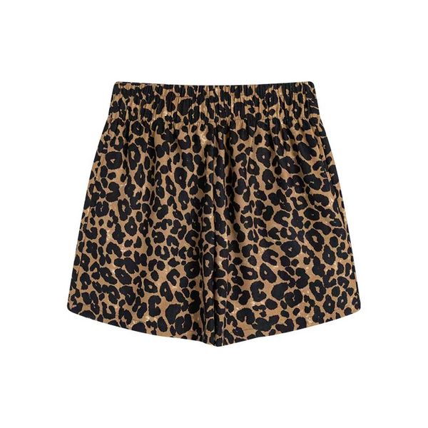 Women's leopard print athletic shorts