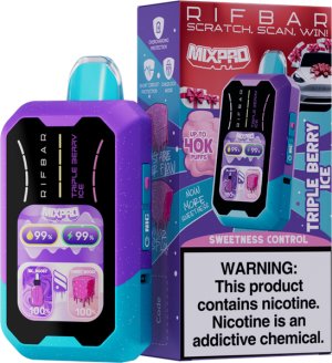 Rifbar Triple Berry Ice - MixPro 40K Puff Disposable Vape with LED Display