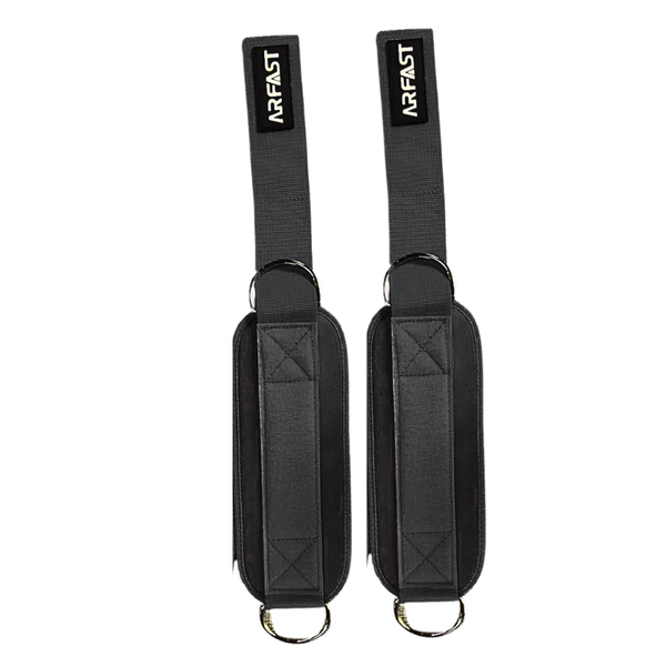 ARFAST-Workout Ankle Straps with Stainless Steel Rings Velcro Closure(Pair)