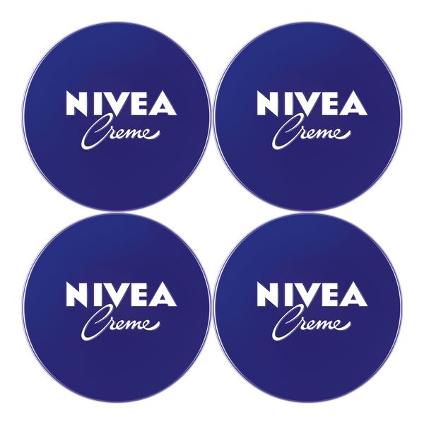 NIVEA Creme Tin, Body Creme with Related Eucerit, 4x150ml
