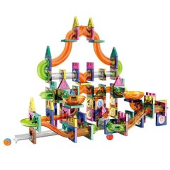 Kids-Up 297 Pieces STEM DIY Magic Magnetic Marble Run Toy Set Creativity