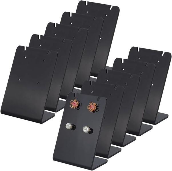 Acrylic Earring Holder Black Earring Display Stands
