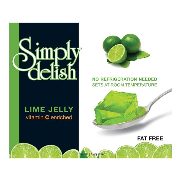 Simply Delish - Jelly - Lime - Fat Free - Vegan - 6 pack