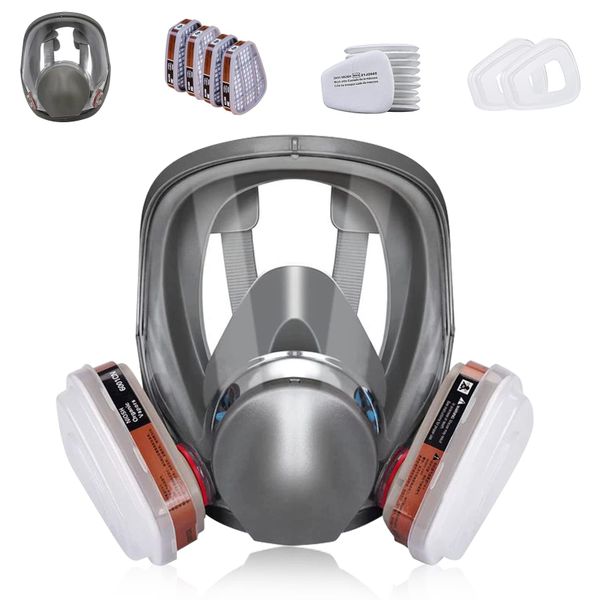 Gas Mask Full Protection Dust Mask With Goggles Can Be Used Repeatedly