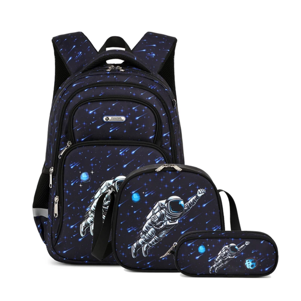 Ergonomic Design Kids School Bag 3 in 1 Set Astronaut Space Backpack