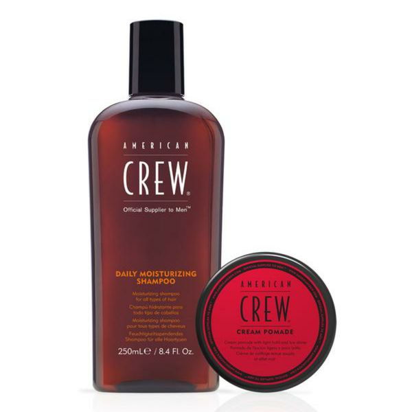 American Crew Pack - Daily Moisturizing Shampoo 250ml &amp; Cream Pomade 85g
