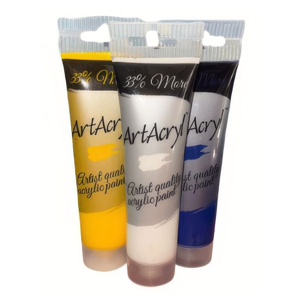 ArtAcryl - Acrylic Paint Challenge Set - 3 Colours