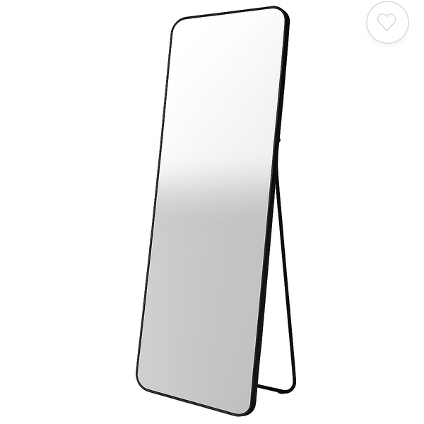 Square Mirror - 62x167cm, Black Frame