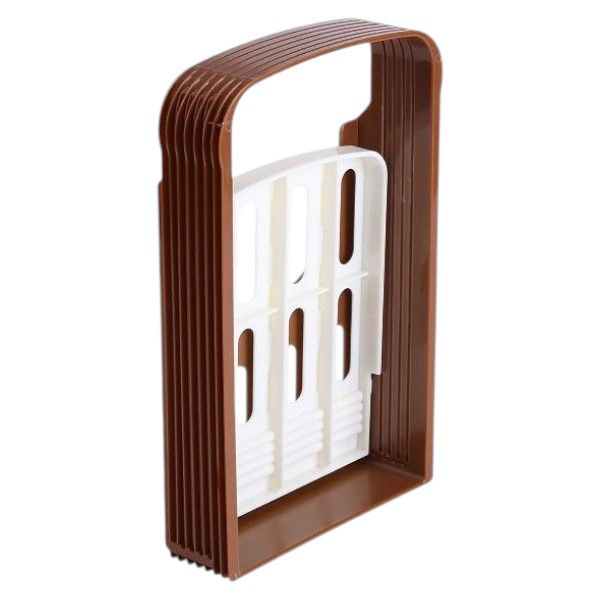Foldable Bread and Toast Slicing Guide - Brown