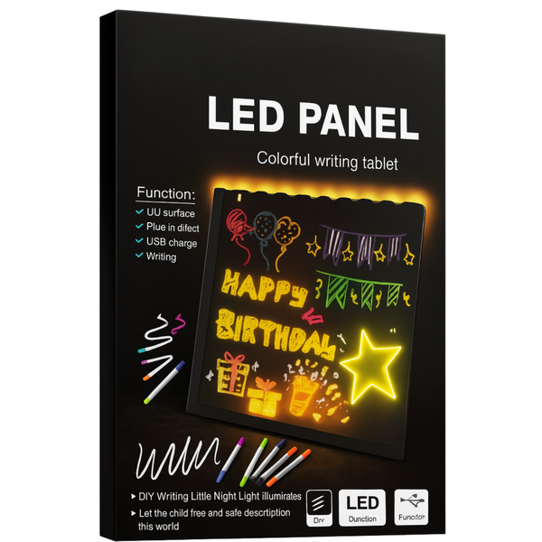 LED Panel Colorful Writing Tablet - Light Up Drawing Board