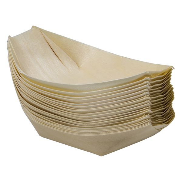 Regent Wooden Disposable Boats 20 Pieces (115X70Mm)