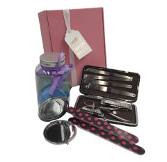Nail &amp; Makeup Accessory Gift Box - Brown