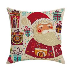 Christmas Linen Pillow Cushion Covers for Sofa Seat Car Gift 45X45cm