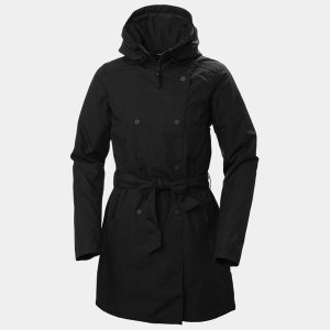 Helly Hansen Women's Welsey II Insulated Trench Coat - Black