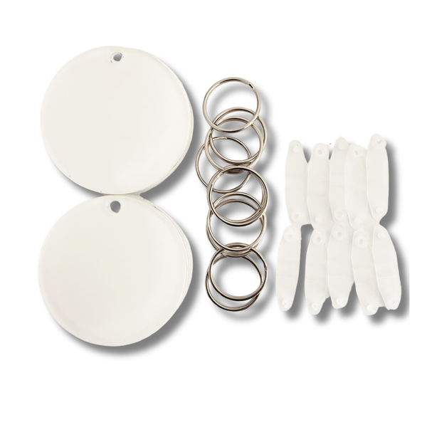Sublimation 3mm Subli-Acrylic 6cm Circle Keychains (Pack of 10)